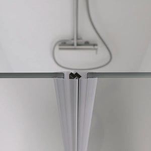 Porta doccia 100cm apertura saloon con profili cromati e vetro da 6mm opaco h195 | Elba