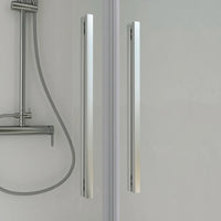 Porta doccia 70cm apertura saloon con profili cromati e vetro da 6mm trasparente h195 | Elba