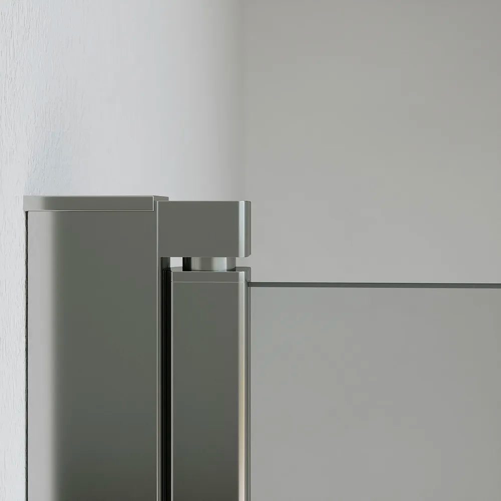 Porta doccia 70cm apertura saloon con profili cromati e vetro da 6mm trasparente h195 | Elba