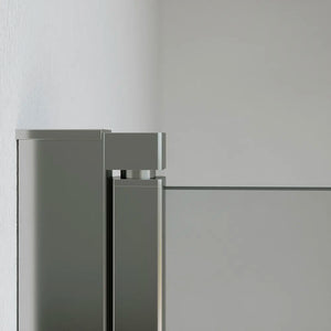 Porta doccia 80cm apertura saloon con profili cromati e vetro da 6mm trasparente h195 | Elba