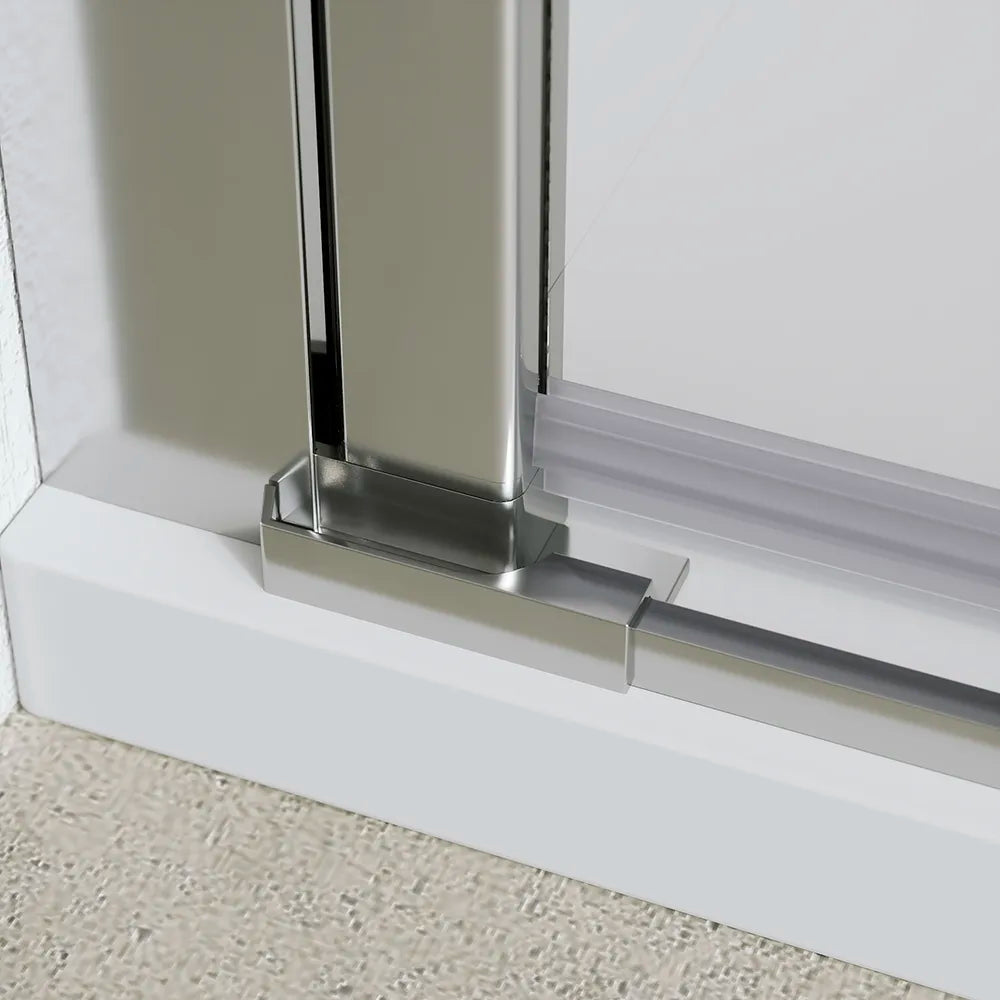 Porta doccia 70cm apertura saloon con profili cromati e vetro da 6mm trasparente h195 | Elba