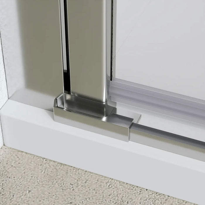 Porta doccia 100cm apertura saloon con profili cromati e vetro da 6mm trasparente h195 | Elba