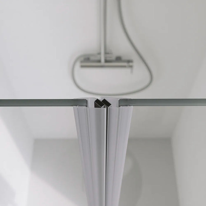 Porta doccia 90cm apertura saloon con profili cromati e vetro da 6mm trasparente h195 | Elba