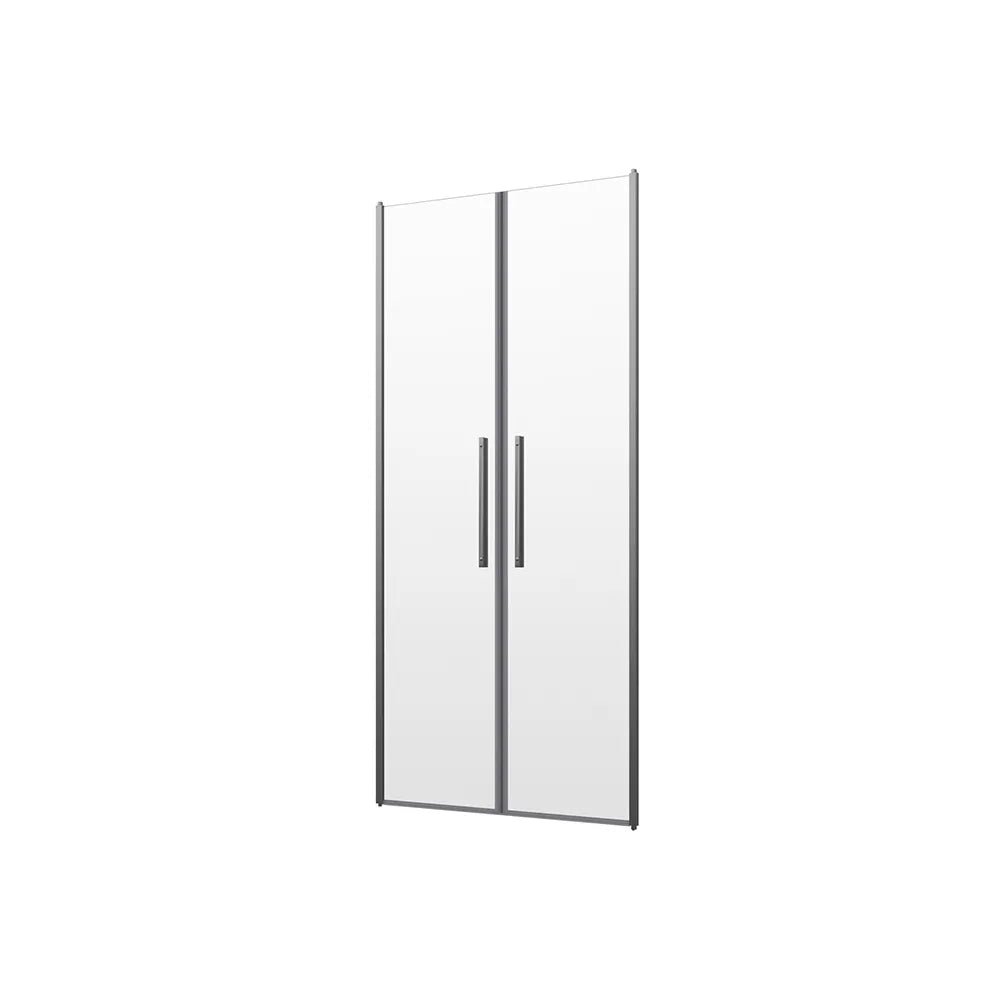 Porta doccia 100cm apertura saloon con profili cromati e vetro da 6mm trasparente h195 | Elba