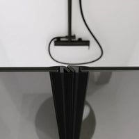 Porta doccia 100cm apertura saloon con profili nero opaco e vetro da 6mm fumè h195 | Elba