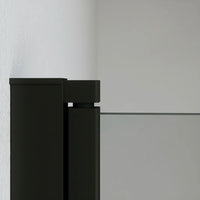 Porta doccia 100cm apertura saloon con profili nero opaco e vetro da 6mm trasparente h195 | Elba