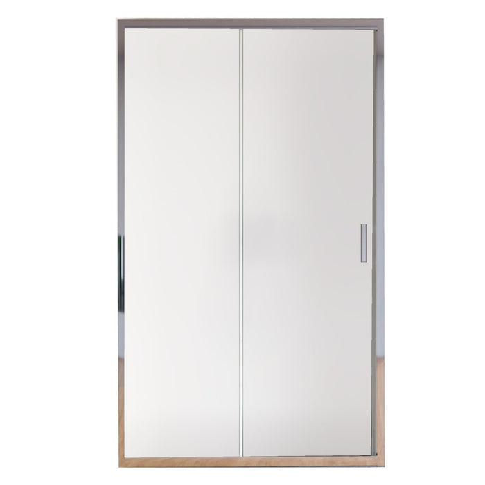 Porta doccia apertura scorrevole opaca 6mm h195 agata, misura 112