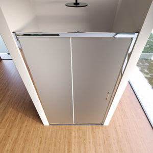 Porta doccia apertura scorrevole opaca 6mm h195 agata, misura 124