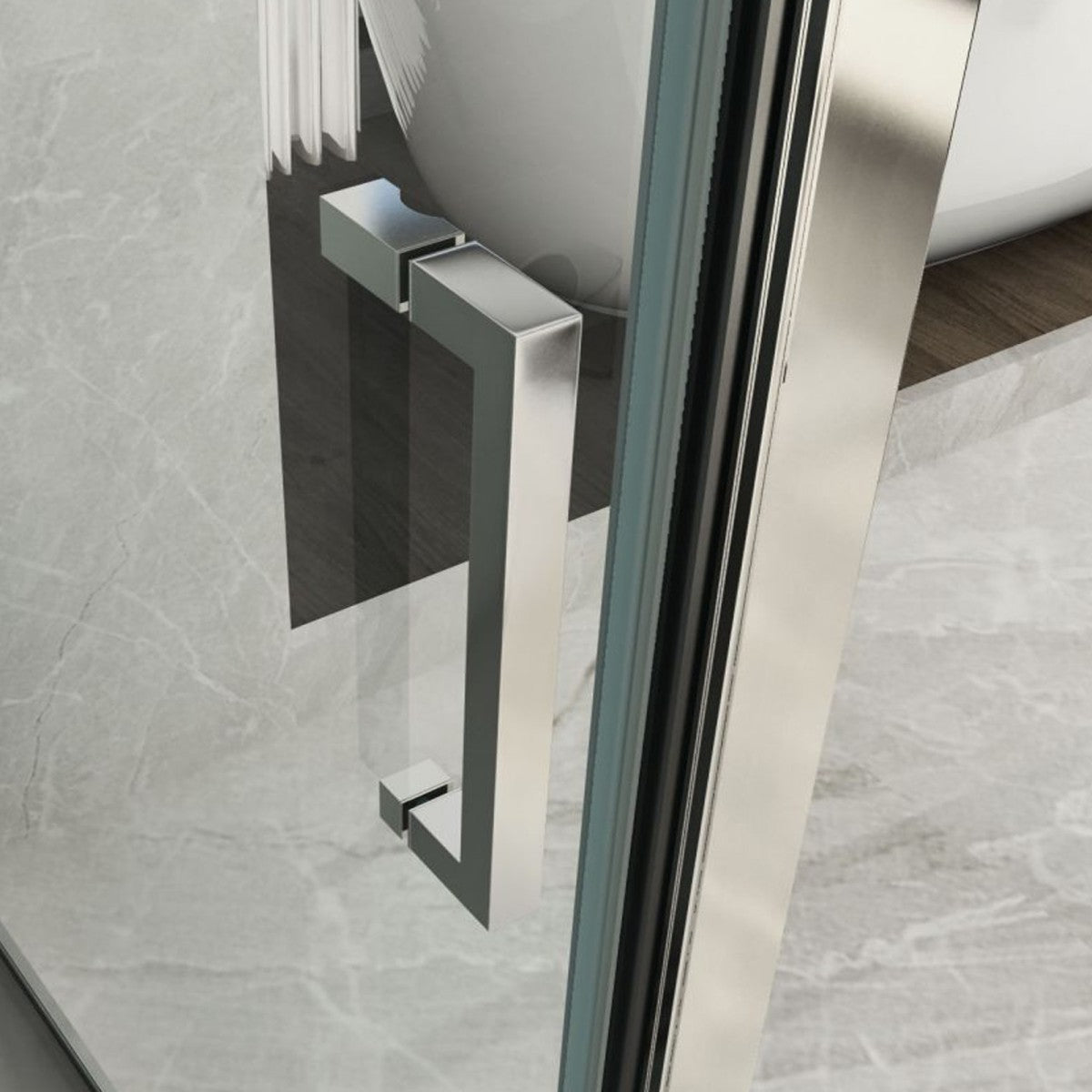 Porta doccia scorrevole per nicchia 6mm opaca, misura 125