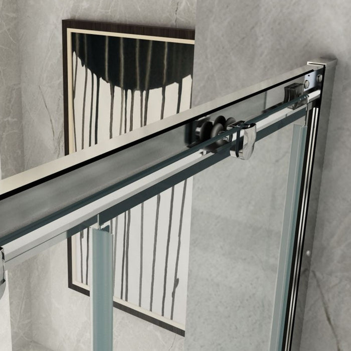 Porta doccia scorrevole per nicchia 6mm opaca, misura 125