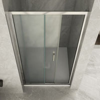 Porta doccia scorrevole per nicchia 6mm opaca, misura 125