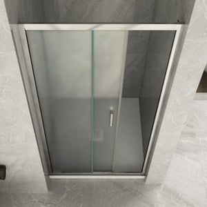 Porta doccia scorrevole per nicchia 6mm opaca, misura 125