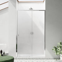 Porta doccia 120cm profili slim cromati vetro 6mm opaco h190 | Portofino