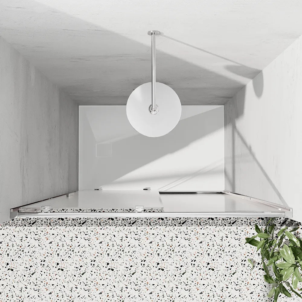 Porta doccia 120cm profili slim cromati vetro 6mm opaco h190 | Portofino