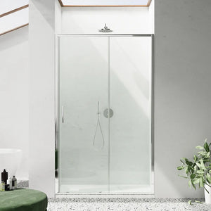 Porta doccia 130cm profili slim cromati vetro 6mm trasparente h190 | Portofino