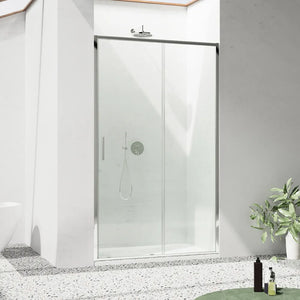 Porta doccia 140cm profili slim cromati vetro 6mm trasparente h190 | Portofino