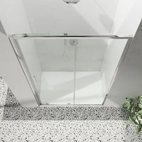 Porta doccia 120cm profili slim cromati vetro 6mm trasparente h190 | Portofino