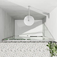 Porta doccia 120cm profili slim cromati vetro 6mm trasparente h190 | Portofino