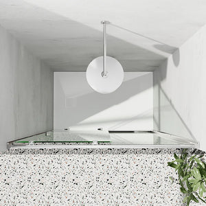 Porta doccia 140cm profili slim cromati vetro 6mm trasparente h190 | Portofino