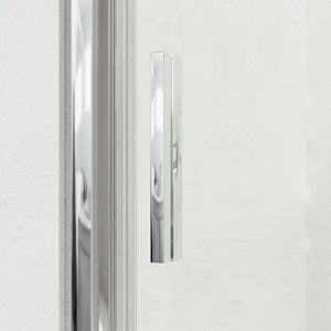 Porta doccia 130cm profili slim cromati vetro 6mm trasparente h190 | Portofino