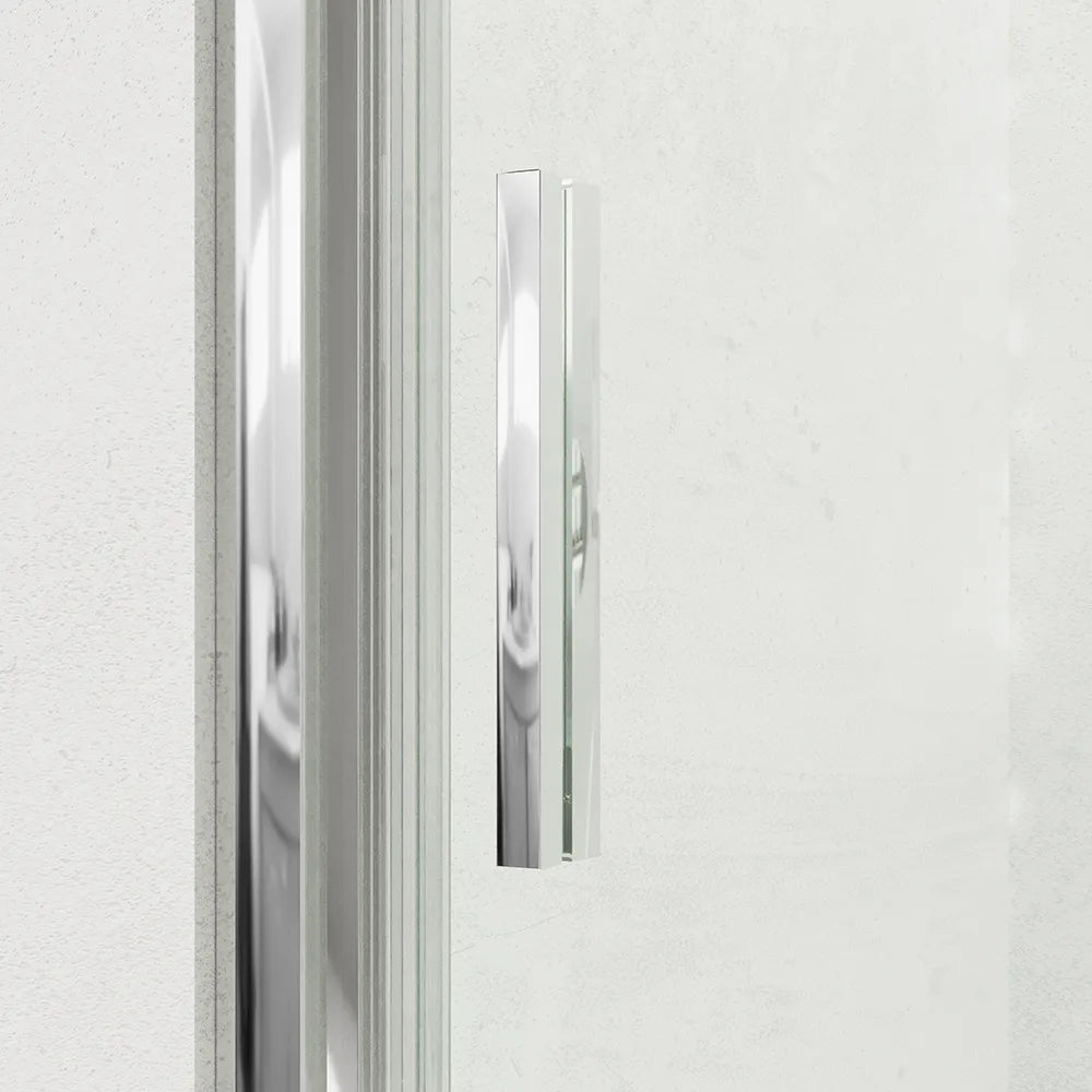 Porta doccia 100cm profili slim cromati vetro 6mm trasparente h190 | Portofino