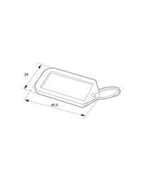 Etichetta portachiavi in PVC 57X29mm - 10 PEZZI - THIRARD