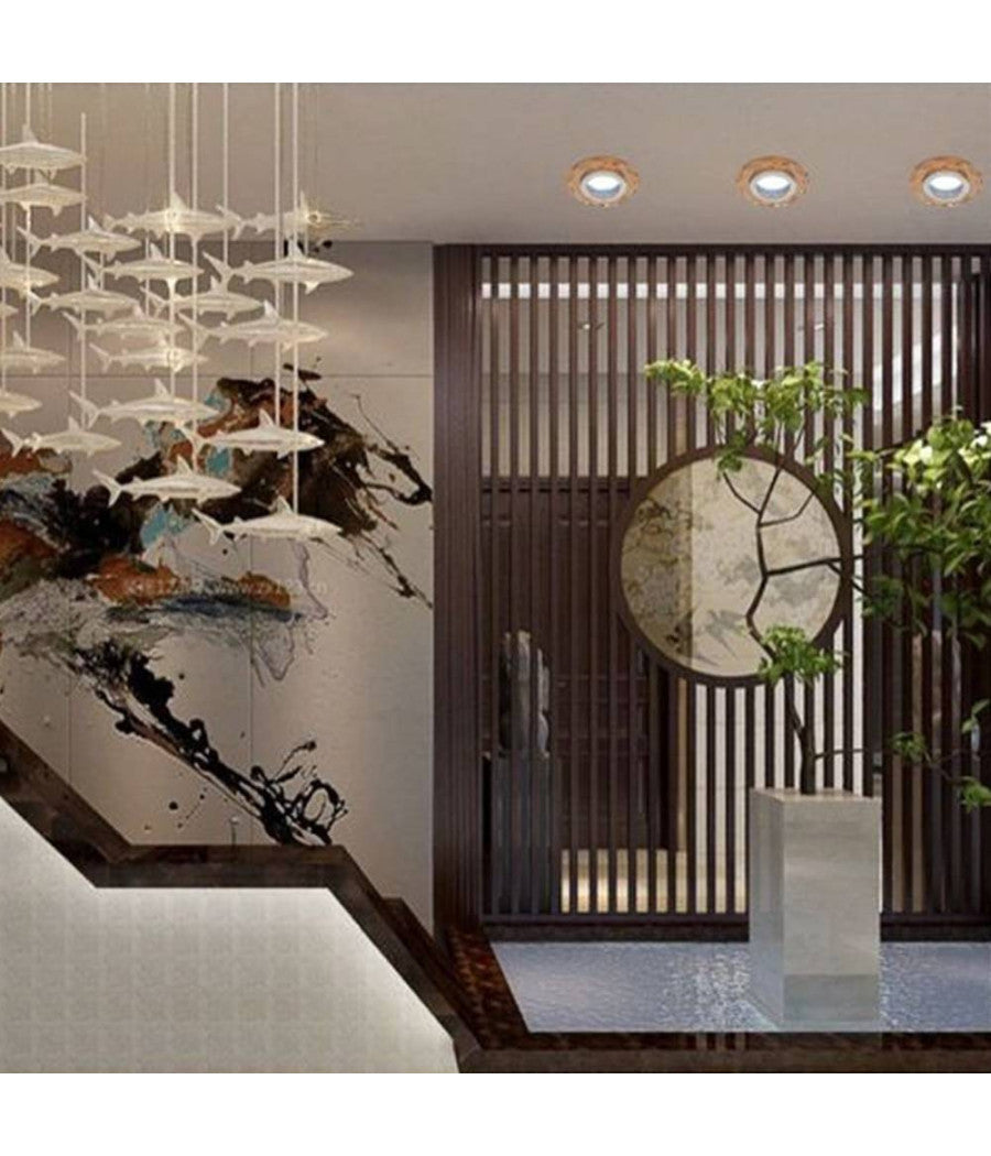 Porta Faretto Ad Incasso In Vetro Effetto Specchio Supporto Faretti Gu10 P6  Marrone       