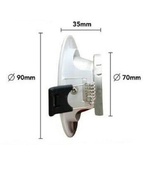 Porta Faretto Ad Incasso Orientabile Gu10 Bianco E Argento P27-gu10-a         
