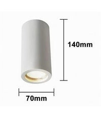 Porta Faretto Applique Da Soffitto In Gesso Verniciabile Cilindro Gu10 Gs-c140-t         