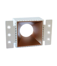 Porta Faretto Da Incasso Lampadine Led Gu10 7watt Per Controsoffitto Cartongesso  Rose Gold Matt  -quadrato    -