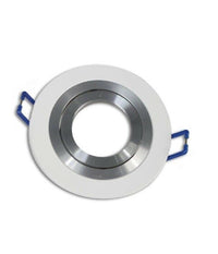 Porta Faretto Da Incasso Per Faretto Rotondo Acciaio Orientabile Portalampada P2         