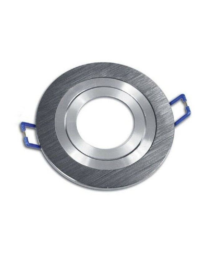 Porta Faretto Da Incasso Per Faretto Rotondo Acciaio Orientabile Portalampada P2         