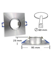 Porta Faretto Da Incasso Quadrato Supporto Per Luci Faretti Gu10 Portafaretto P9         