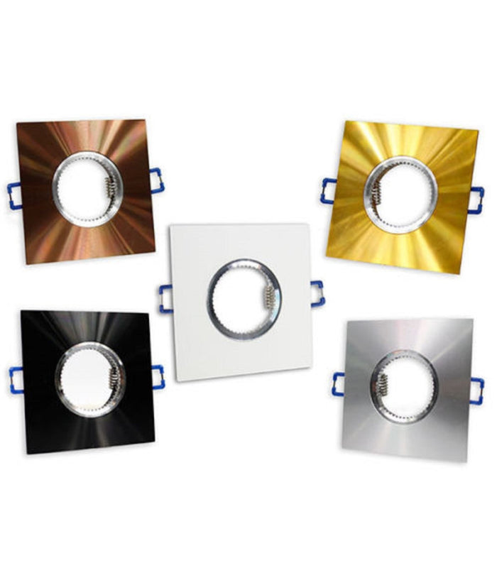 Porta Faretto Da Incasso Quadrato Supporto Per Luci Faretti Gu10 Portafaretto P9         