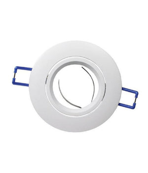 Porta Faretto Da Incasso Tondo Supporto Faretti Portafaretto Controsoffitto P12  Bianco       