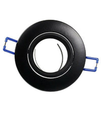 Porta Faretto Da Incasso Tondo Supporto Faretti Portafaretto Controsoffitto P12  Nero       