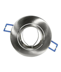 Porta Faretto Da Incasso Tondo Supporto Faretti Portafaretto Controsoffitto P12  Argento       