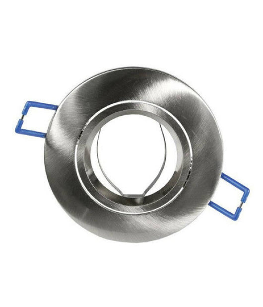 Porta Faretto Da Incasso Tondo Supporto Faretti Portafaretto Controsoffitto P12  Argento       