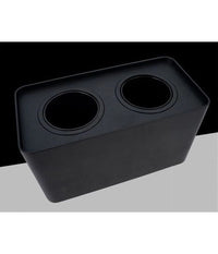 Porta Faretto Doppio Orientabile Da Soffitto Nero Per Faretto Gu10 Gu5.3 P34-n2         