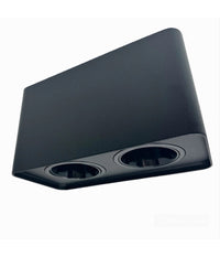 Porta Faretto Doppio Orientabile Da Soffitto Nero Per Faretto Gu10 Gu5.3 P34-n2         