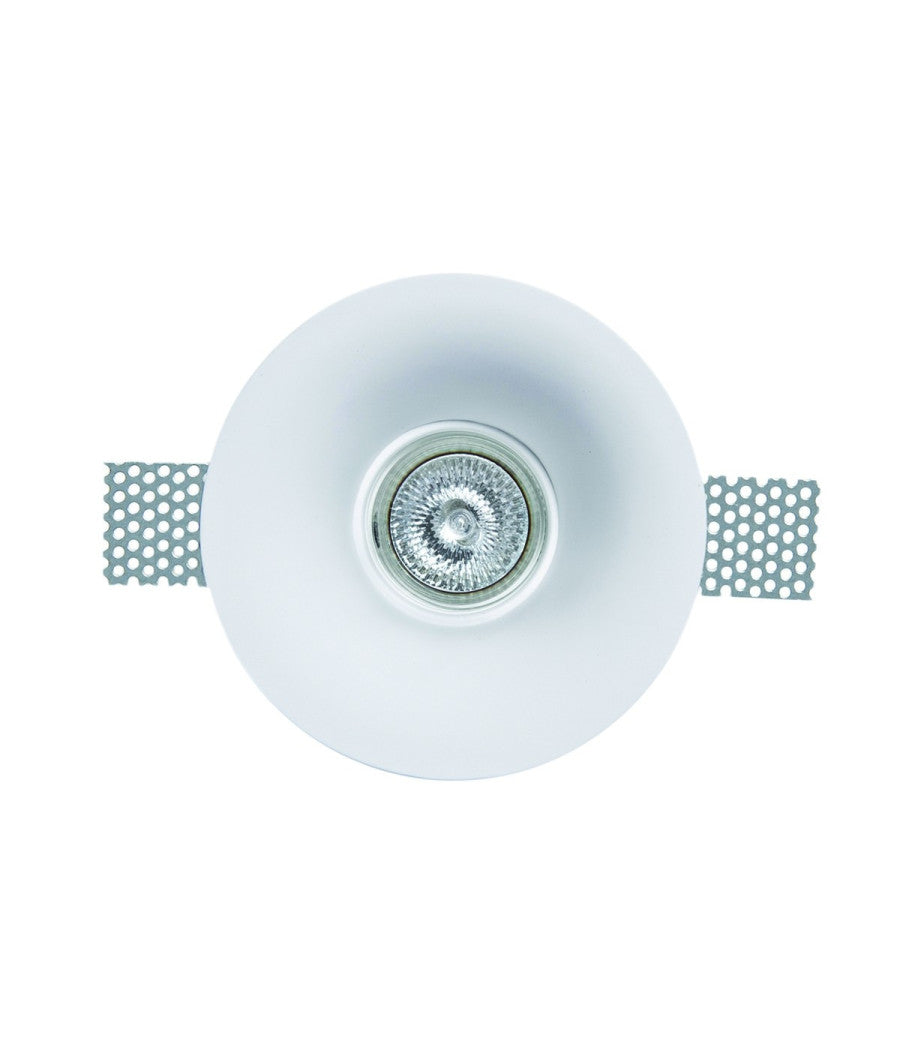 Porta Faretto Fisso In Gesso Ad Incasso Per Lampade A Led Tondo A Scomparsa 11.5         