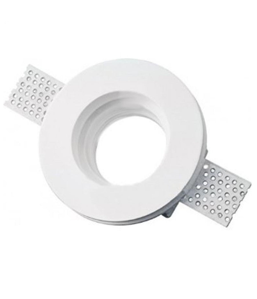 Porta Faretto Fisso In Gesso Ad Incasso Per Lampade A Led Tondo A Scomparsa 8.5         