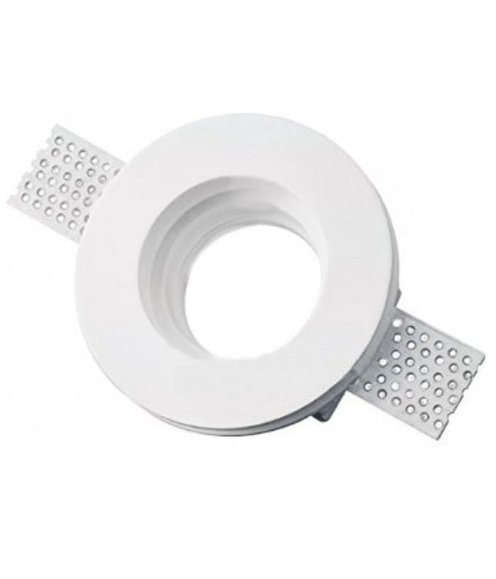 Porta Faretto Fisso In Gesso Ad Incasso Per Lampade A Led Tondo A Scomparsa 8.5         