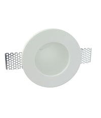 Porta Faretto Fisso In Gesso Da Incasso Per Lampade Gu10 A Led Tondo Con Vetro         