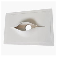 Trade Shop - Porta Faretto Gu10 A Incasso In Gesso Occhio Osiride Verniciabile A Scomparsa Csf 150         