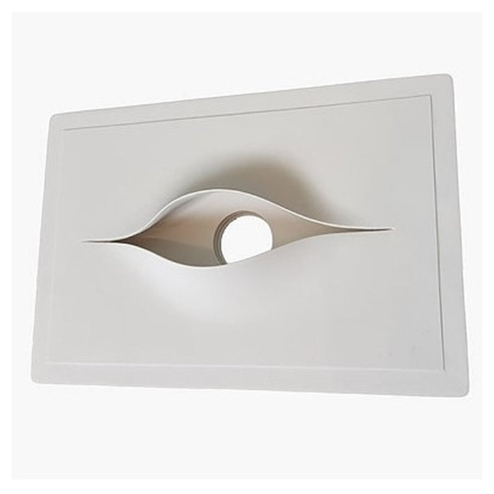 Trade Shop - Porta Faretto Gu10 A Incasso In Gesso Occhio Osiride Verniciabile A Scomparsa Csf 150         