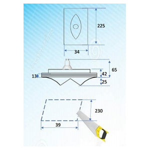 Trade Shop - Porta Faretto Gu10 A Incasso In Gesso Occhio Osiride Verniciabile A Scomparsa Csf 150         