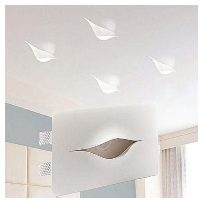 Trade Shop - Porta Faretto Gu10 A Incasso In Gesso Occhio Osiride Verniciabile A Scomparsa Csf 150         