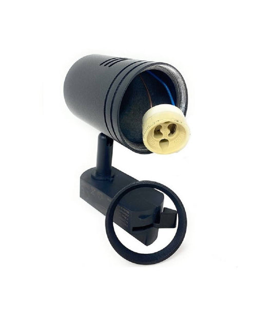 Porta Faretto Gu10 Per Binario Faro Proiettore Per Soffitto Orientabile P26-gu10  Nero       