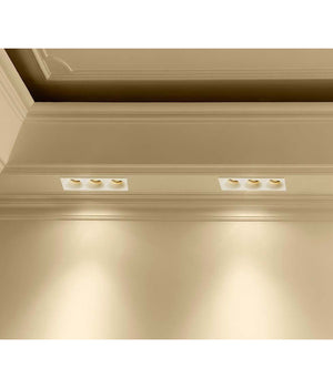 Porta Faretto In Gesso A Scomparsa 3 Led Fori Da Incasso Soffitto Verniciabile         